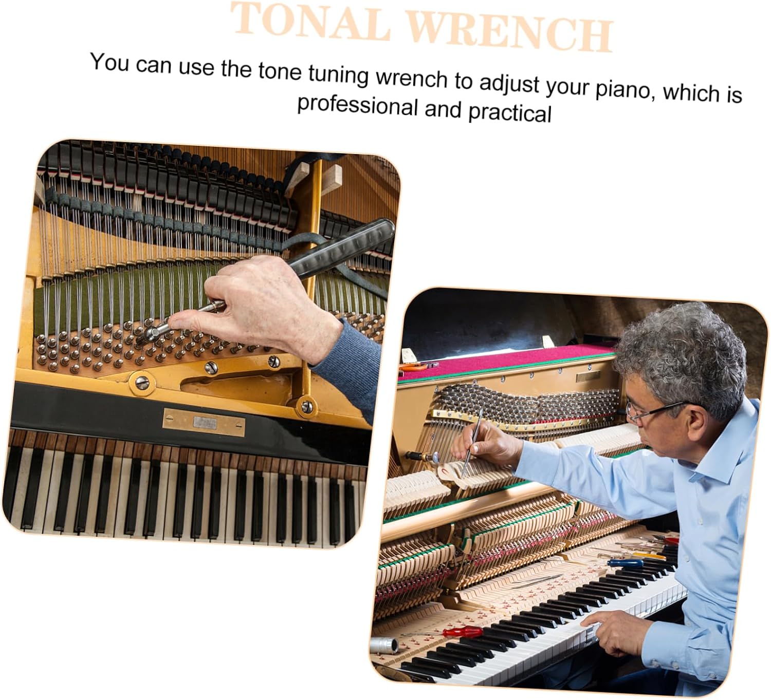 Professional Piano Tuning Wrench Metal Tool for Music Instrument
