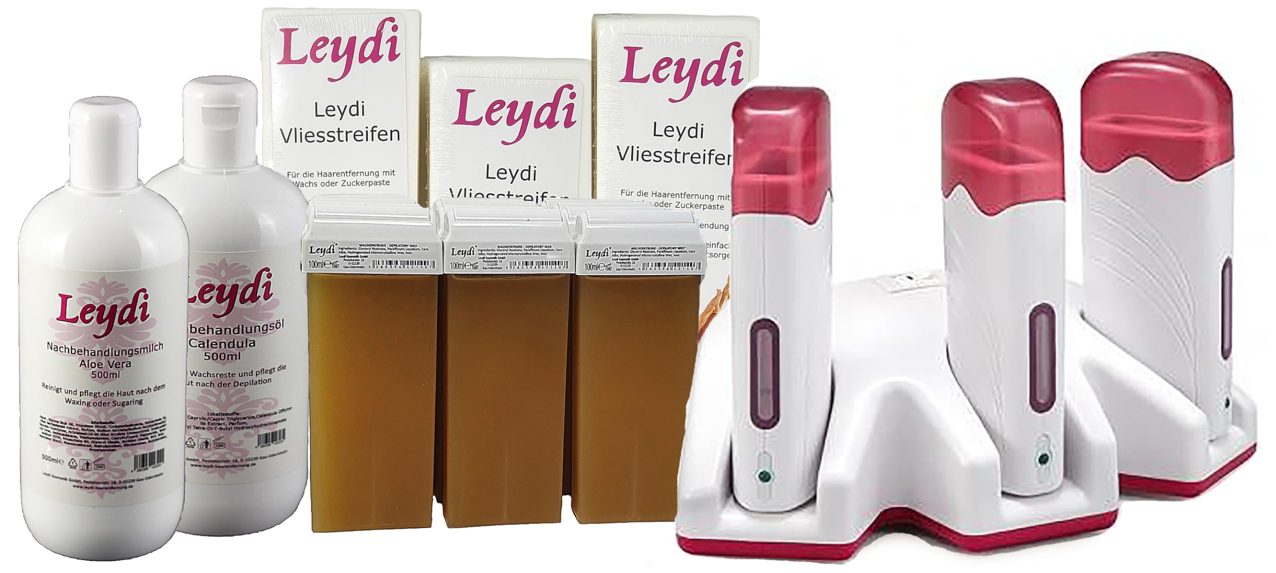 Leydi Trio - Dreier Wachspatronenset Honig - Profi Waxingset zur Haarentfernung