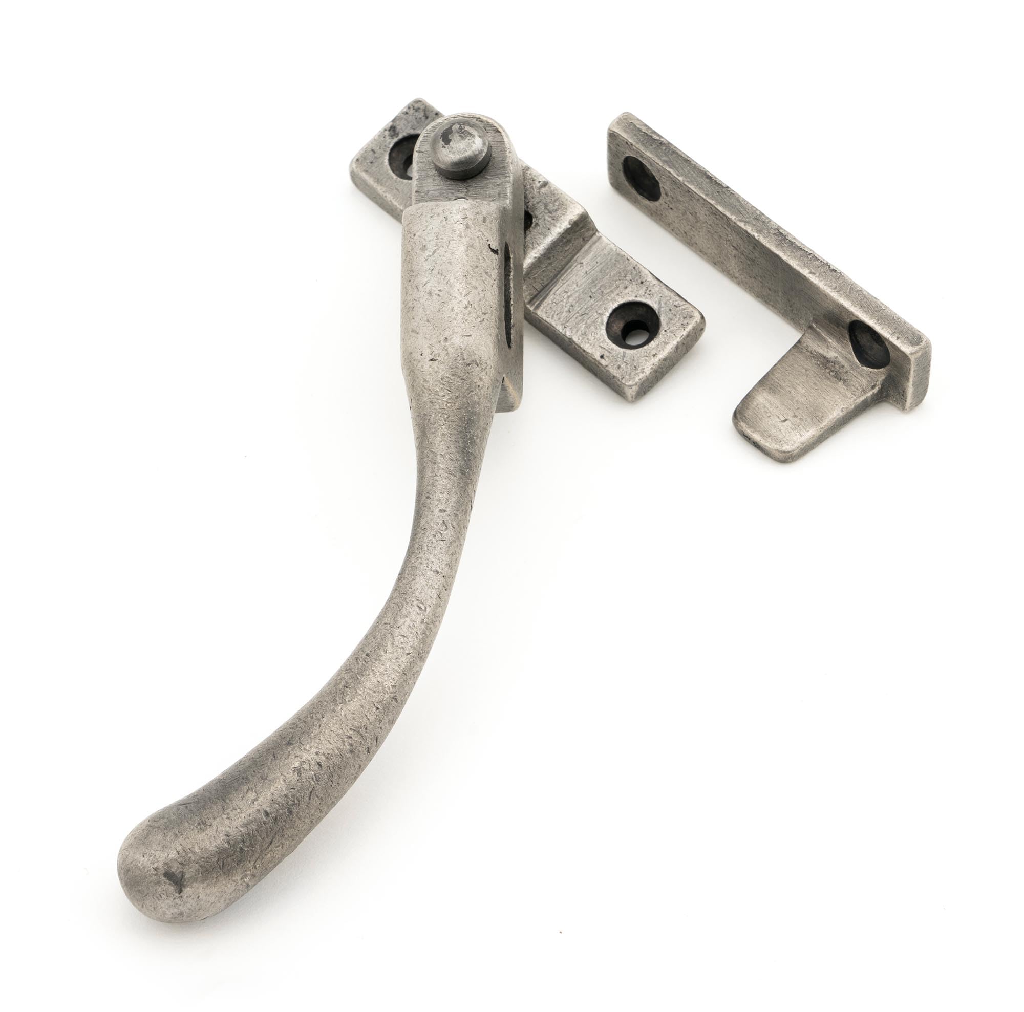 From The Anvil Antique Pewter Night-Vent Locking Peardrop Fastener - Lh