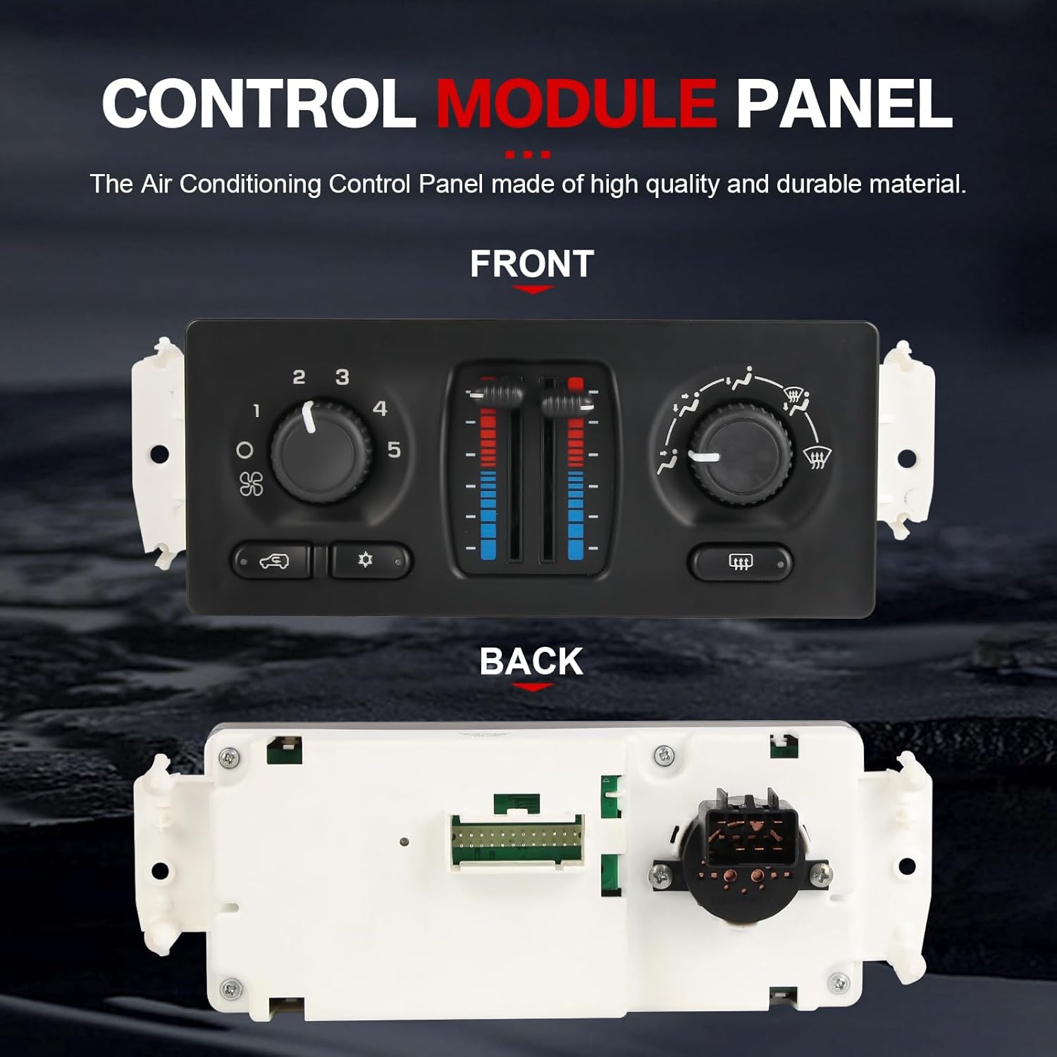 599-210XD A/C Heater Climate Control Module Panel Switch Compatible with 02-07 Silverado Suburban Tahoe Trailblazer Avalanche Sierra Yukon Envoy Cadil Escalade Isuzu Buick Bravada OE 10370033