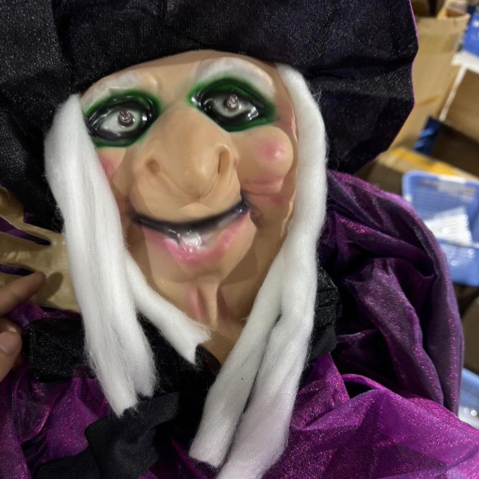 Dekoracje Zewnętrzne Na Halloween Z Czarownicą Straszne I Przerażające | Nawiedzony Dom Rekwizyty Dźwiękowa Do Wejść Na Przyjęcie Podwórko