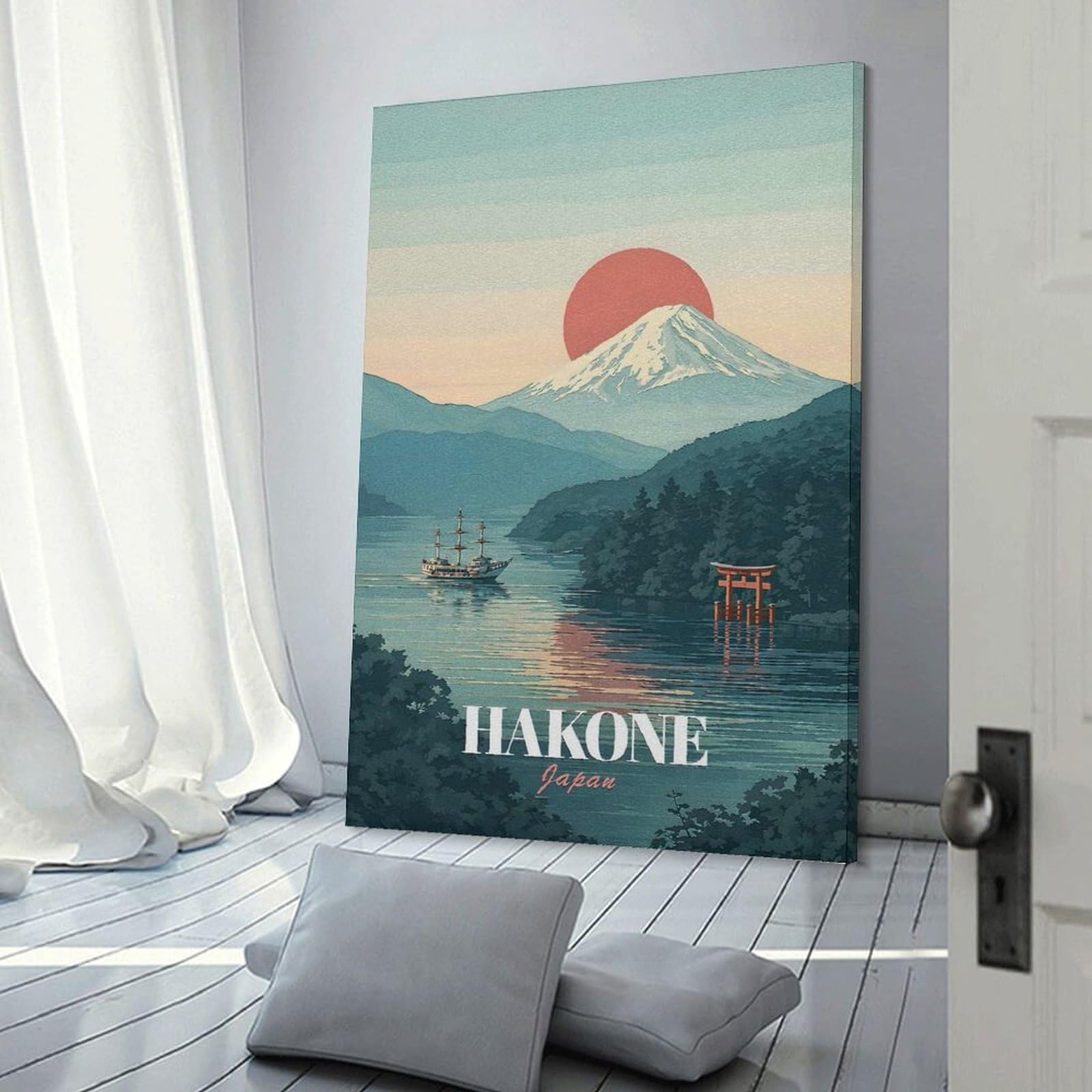 Junmoney Hakone Japan Vintage Poster Hanging Wall Art, 20x30inch(50x75cm), for Gallery Wall Decor And Room Displays, Home Wall Art for Statement Displays