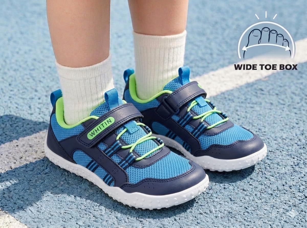 WHITIN Kids Barefoot Shoes | Wide Toe Box Outdoor Adventure Sneakers for Boys Girls