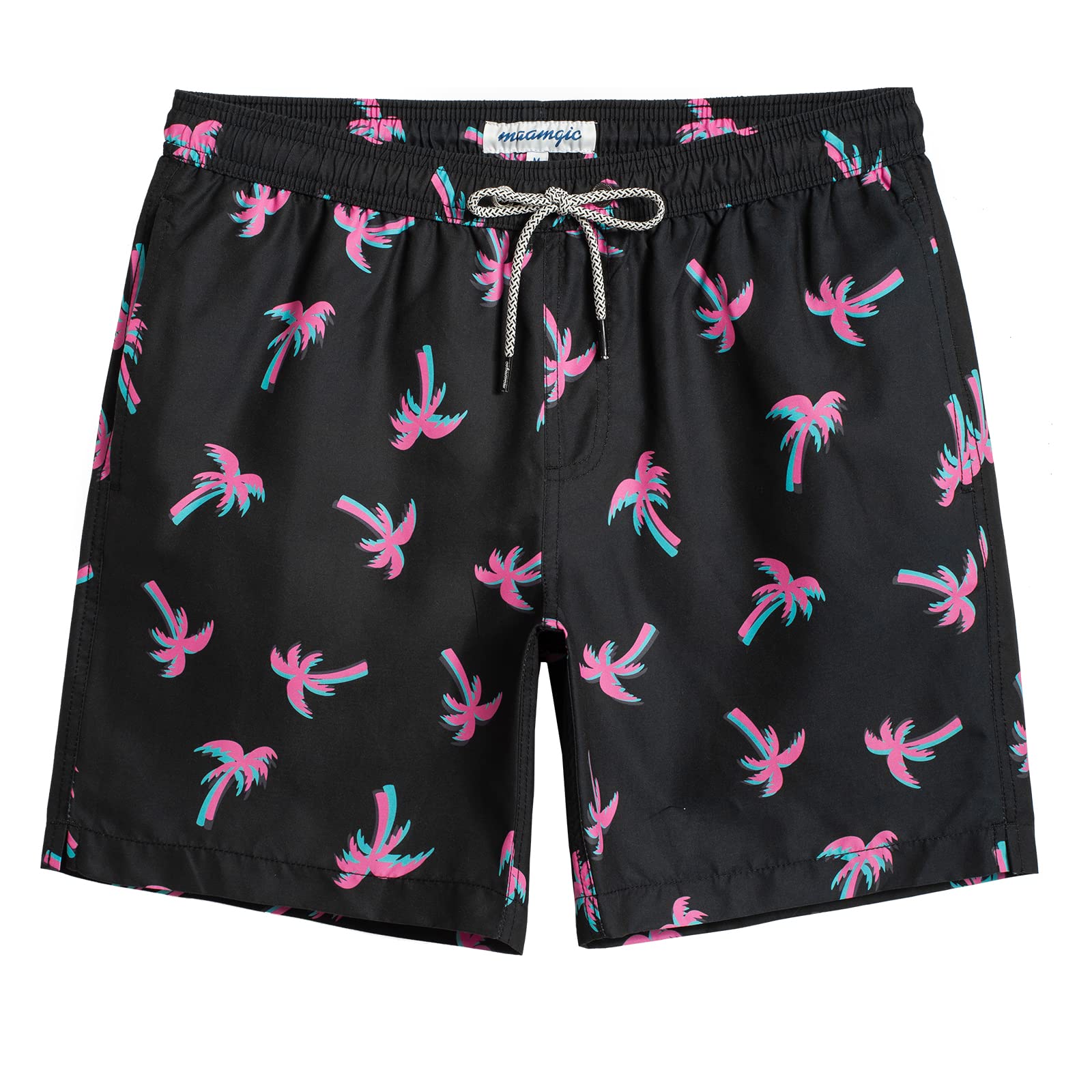 maamgic Mens Swim Trunks Quick Dry Mesh Linner with Pockets 7" Beach Shorts