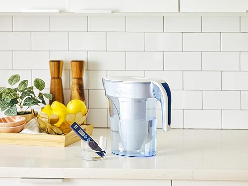Miniatura 8 de ZeroWater Jarra de filtro de agua de 5 etapas de 7 tazas 0 TDS para un mejor sabor al agua del grifo, certificado IAPMO para reducir plomo, cromo y