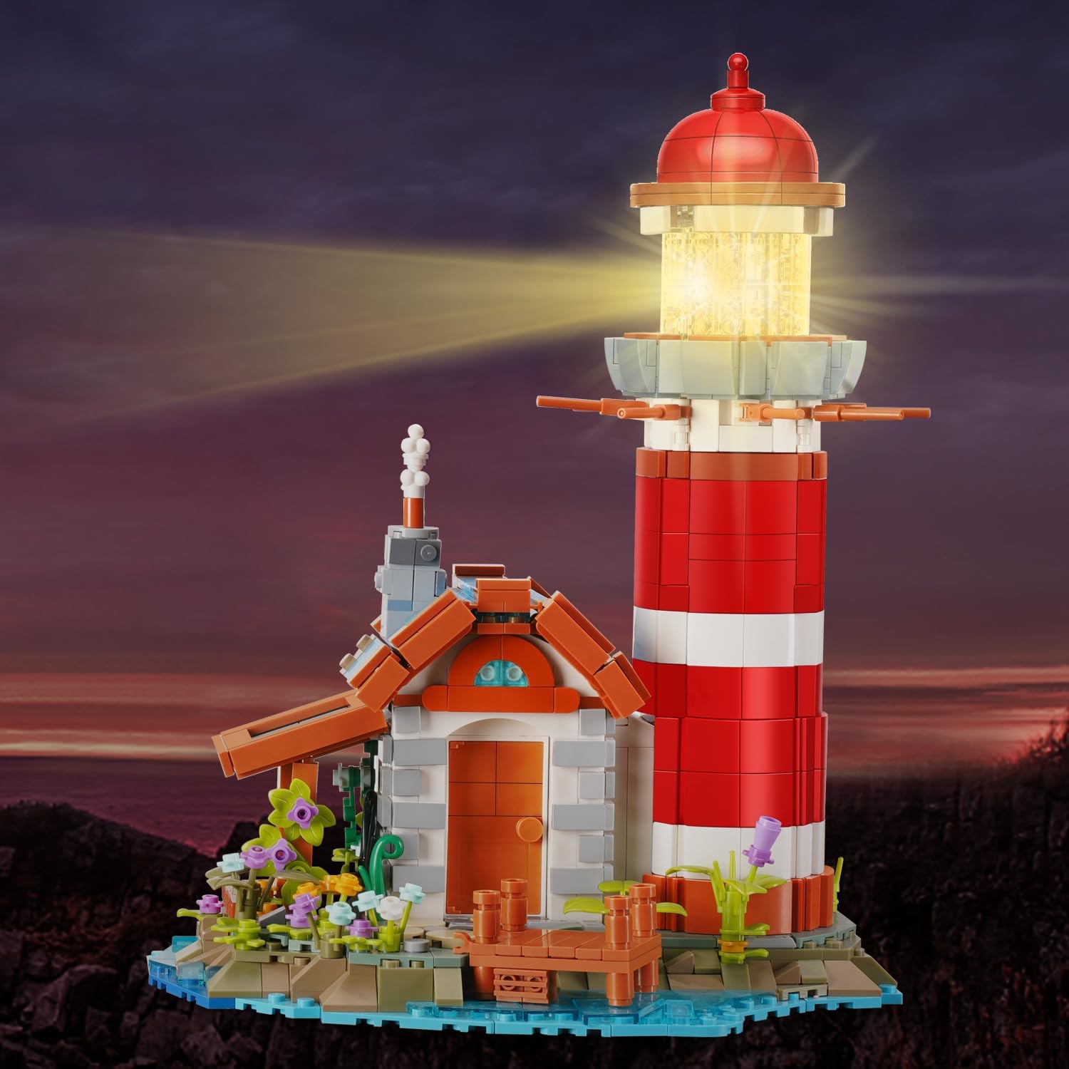 Ideas Lighthouse Building Kit, 1089 Pieces MOC Modular Construction, Creative STEM Building Blocks, Adult Toy Gift, Collectible Display Model