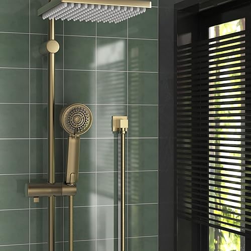 Miniatura 7 de Codo de suministro 100% latón montado en la pared, codo de pared para ducha de mano, codo de suministro de pared cuadrado de latón macizo, válvula