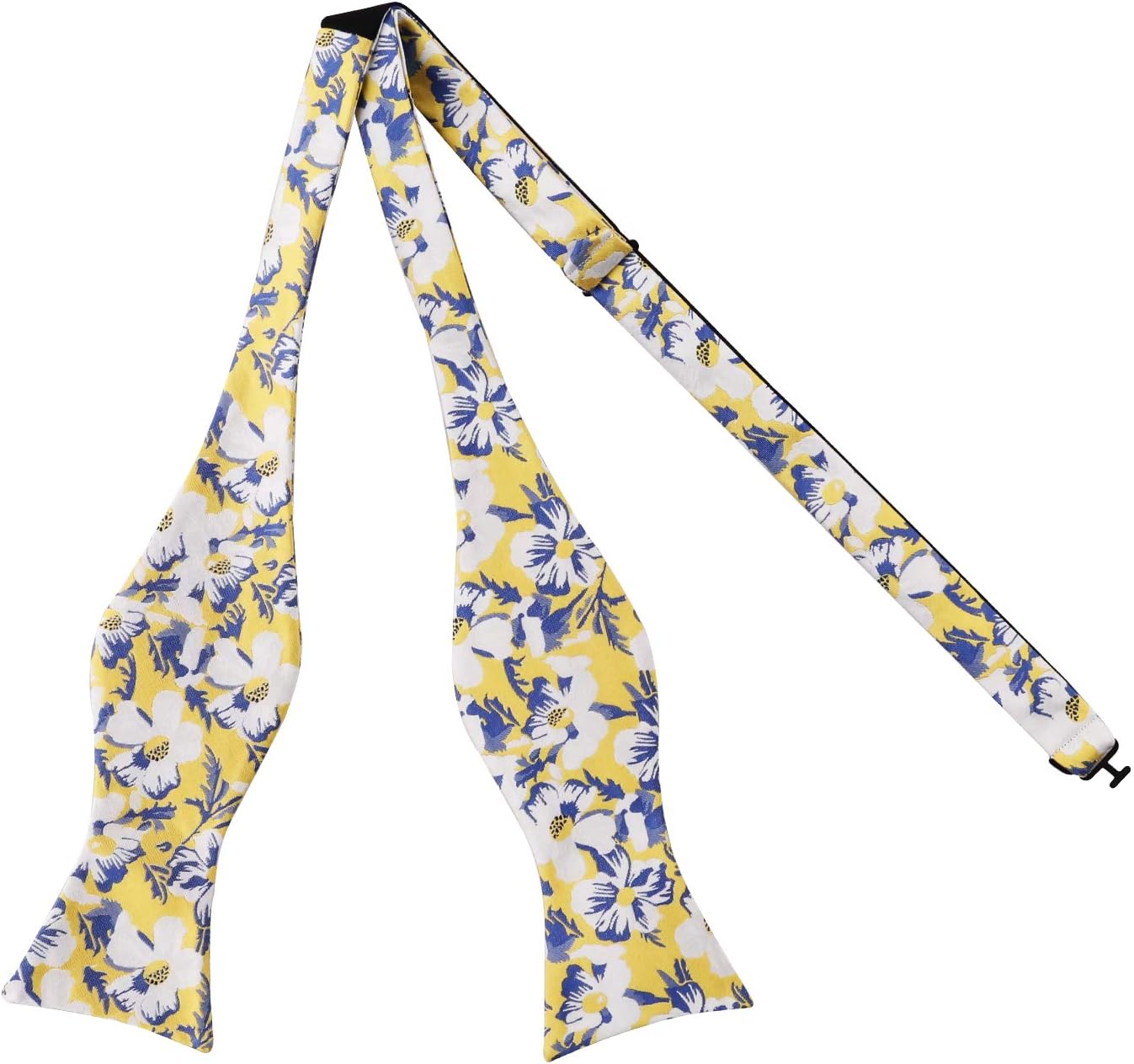 Alizeal Mens 2pcs Classic Floral Pattern Self-tied Bow Tie and Handkerchief Set - Image 3