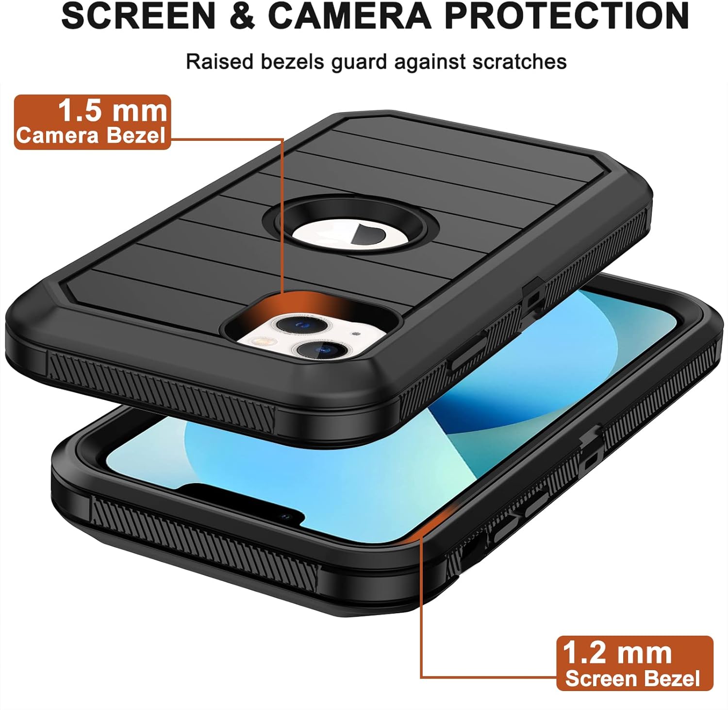 RubCase for iPhone 13 Case with Belt Clip Holster, 2 x Screen Protector, Heavy Duty Military Grade Full Body Shockproof Dust-Proof Drop Proof Rugged Protective Cover for iPhone 13 - Image 5