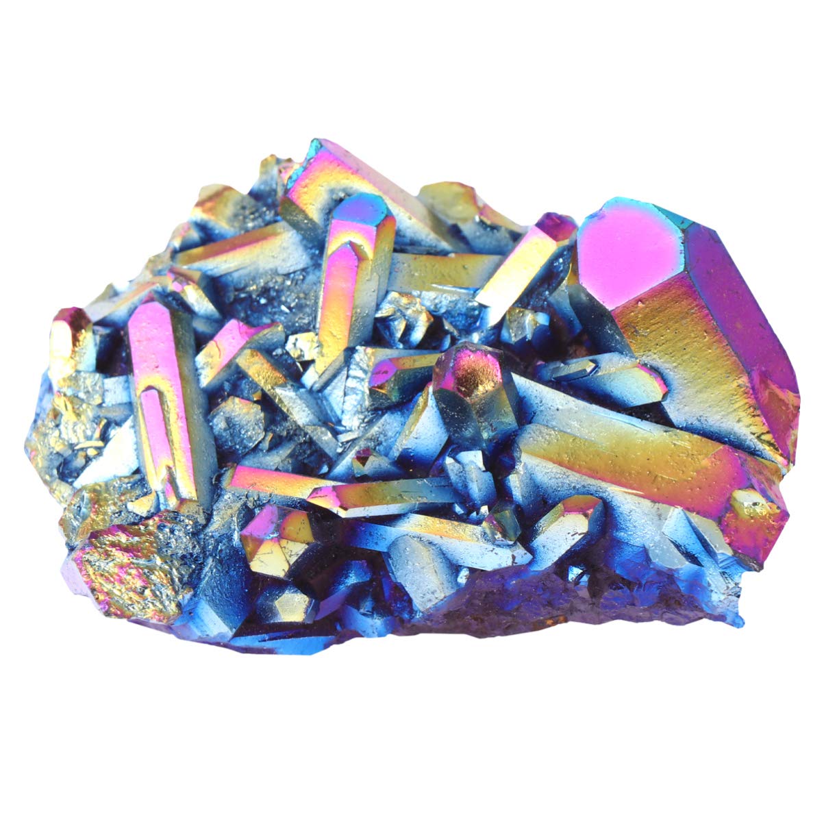 BESPORTBLE 1pc Colorful Crystal Cluster Amethyst Ornament Style Desktop Adornment for Home Office Decor for Crafts Fish Tanks Gardening and