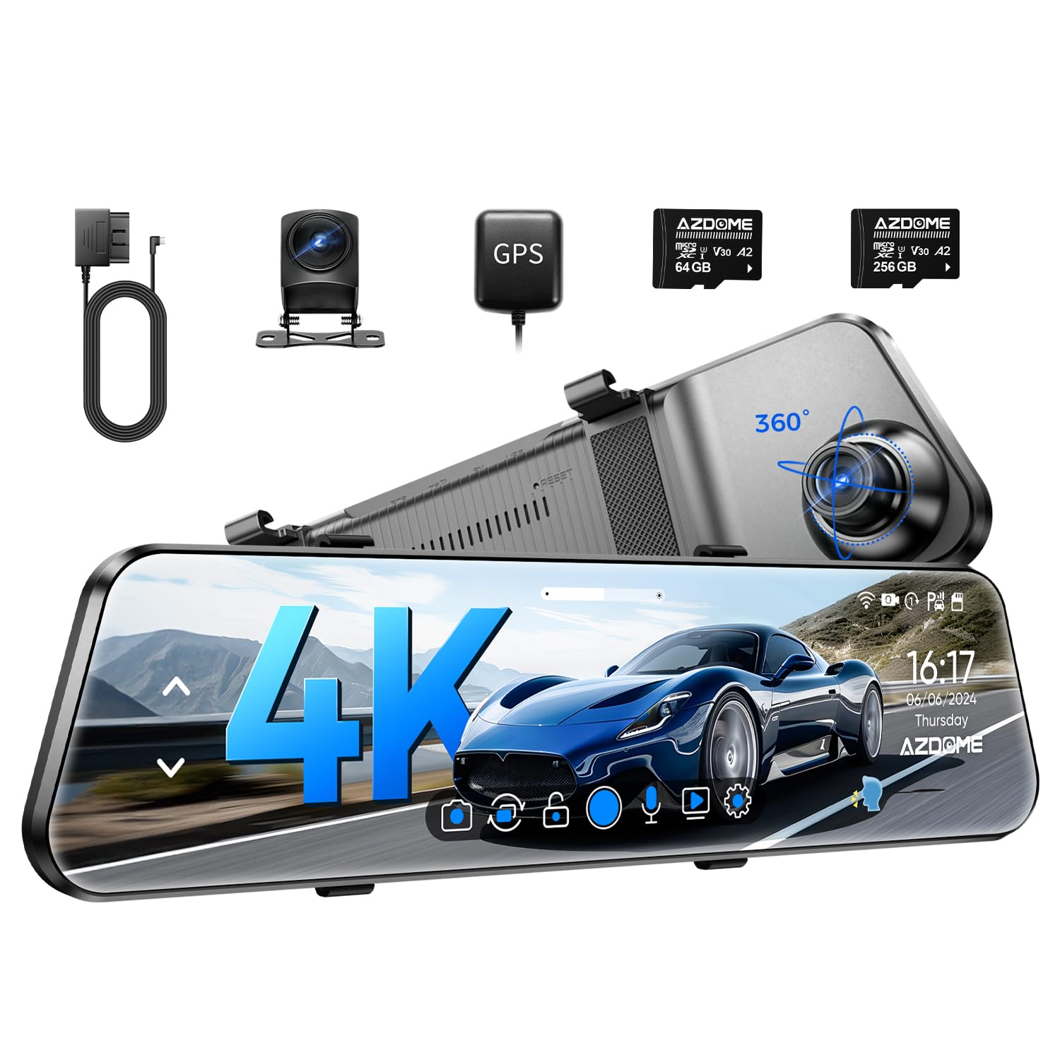 Azdome Pg18s AZDOME PG17 4K 12 Rear View Mirror Camera With Nigeria