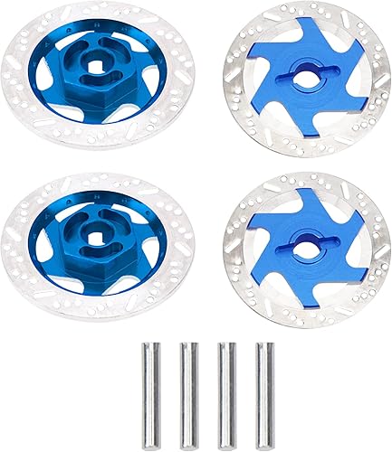 Miniatura 15 de ShareGoo - Paquete de 4 neumáticos de metal de 0.472 pulgadas para llanta hexagonal, disco de freno compatible con Traxxas Tamiya HSP HPI Redcat