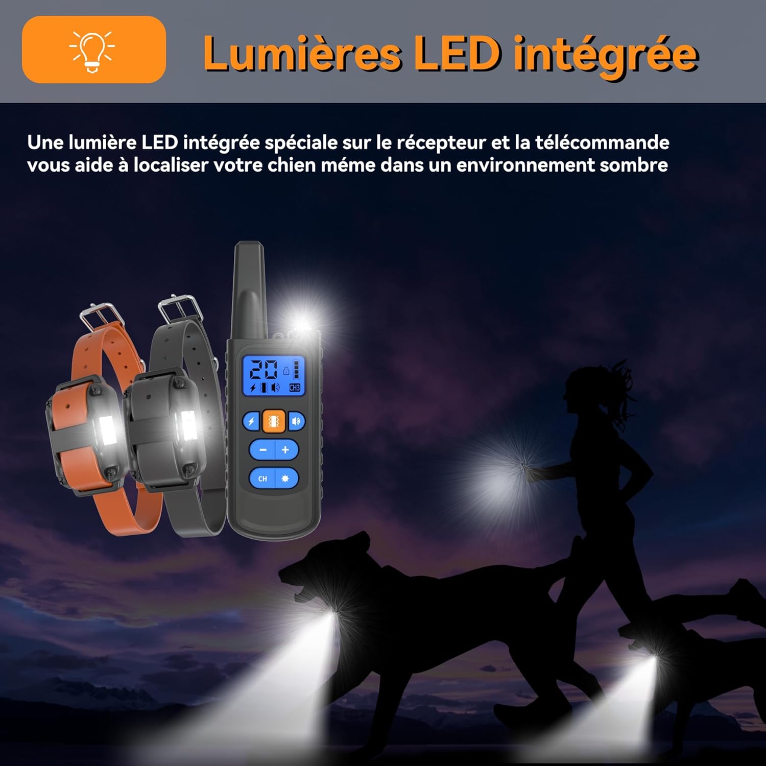 Meloive collier dressage deux chiens modes variés