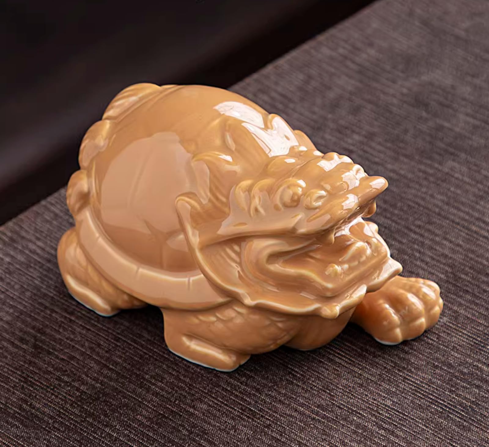 Scultura di tartaruga drago in ceramica realizzata a mano ornamento a forma di animale per hotel casa ufficio regalo di nozze