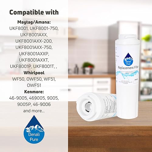 Miniatura 9 de Upstart Battery Paquete de 2 filtros de agua de repuesto para refrigerador Amana ARSE66ZBB - Compatible con cartucho de filtro de agua Amana