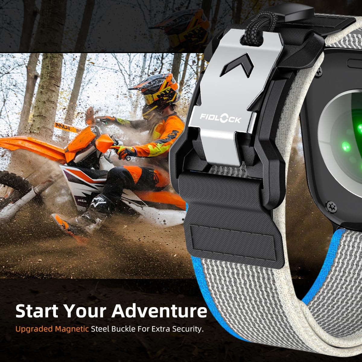 Compatible for Apple Watch Ultra 2 Band for Men,Pro Tactical Rugged Nylon Band Sport Strap with Magnetic Fidlock V-Buckle for iwatch Ultra 49mm,46mm Series 10,45mm 9/8/7,44mm 6/5/4/SE/SE2,42mm 3/2/1