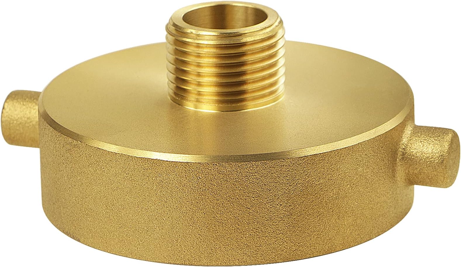 NOVINO Fire Hydrant Hose Adapter 2-1/2" NST/NH Female x 3/4" GHT Male, Brass Fire Equipment Hydrant to Garden Hose Adapter