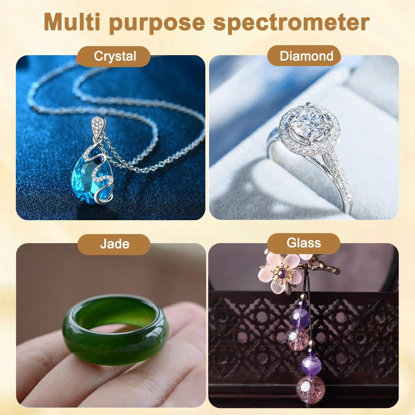 SweetSerenade Spectroscope Gemmologique de Poche Diffraction 18 mm de Diamètre Outil de Pierre Précieuse de Bijoutier de Taille Moyenne
