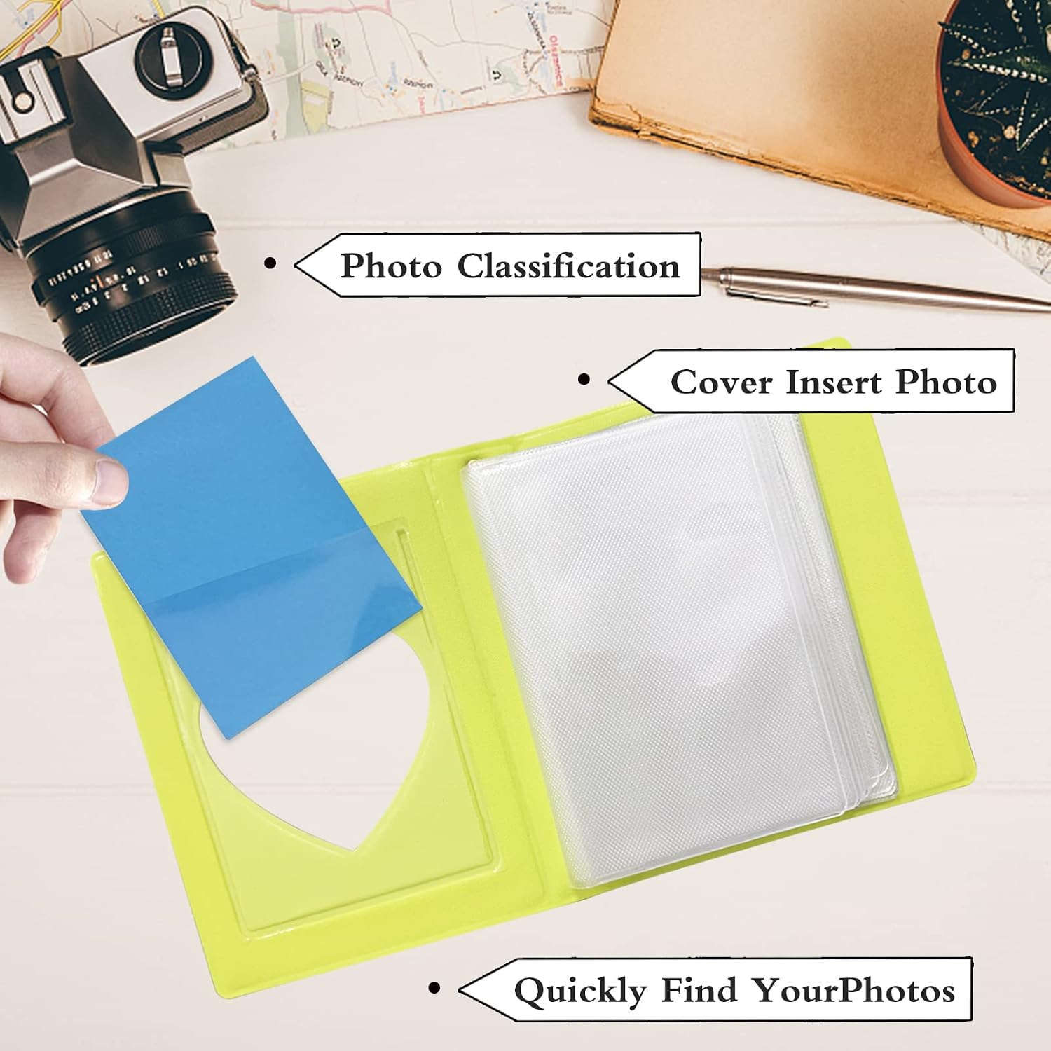 2 Pcs Kpop Photocard Holder Book,3 Inch Mini Photo Album,Photocard Binder Photo Album,Small Photo Card Book with Hollow Cover and Crystal Pendants,for Collecting Photos,Travel Record Book