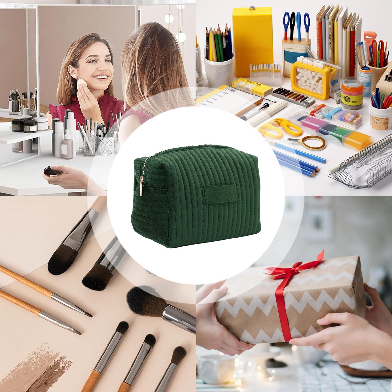 Trousse de maquillage en velours – Organiseur de cosmétiques, trousse de