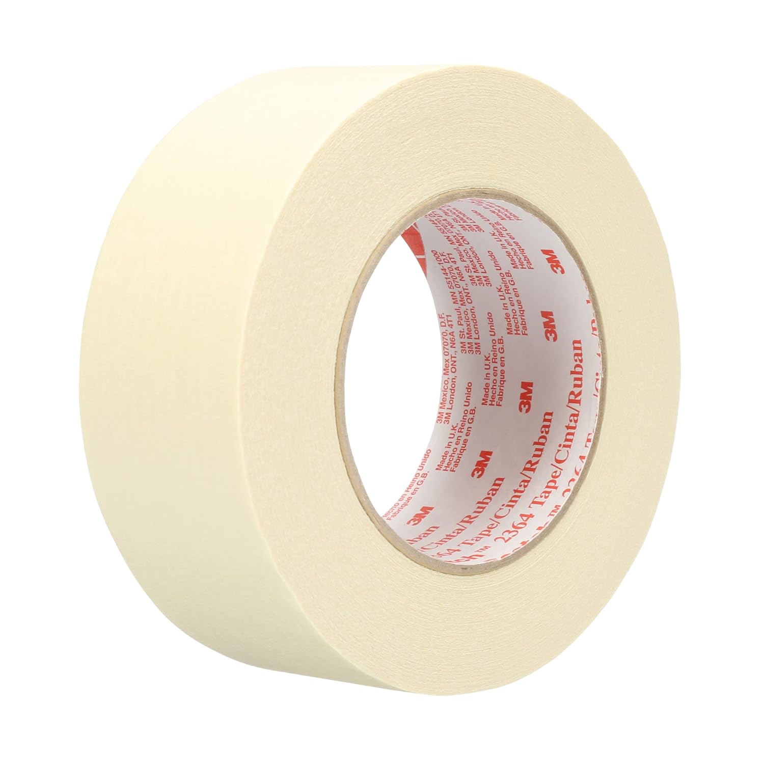 3M Performance Masking Tape 2364, Clean Removal, Versatile Adhesive, Tan Color, 6.5 mil, 48 mm x 55 m, 24 Rolls