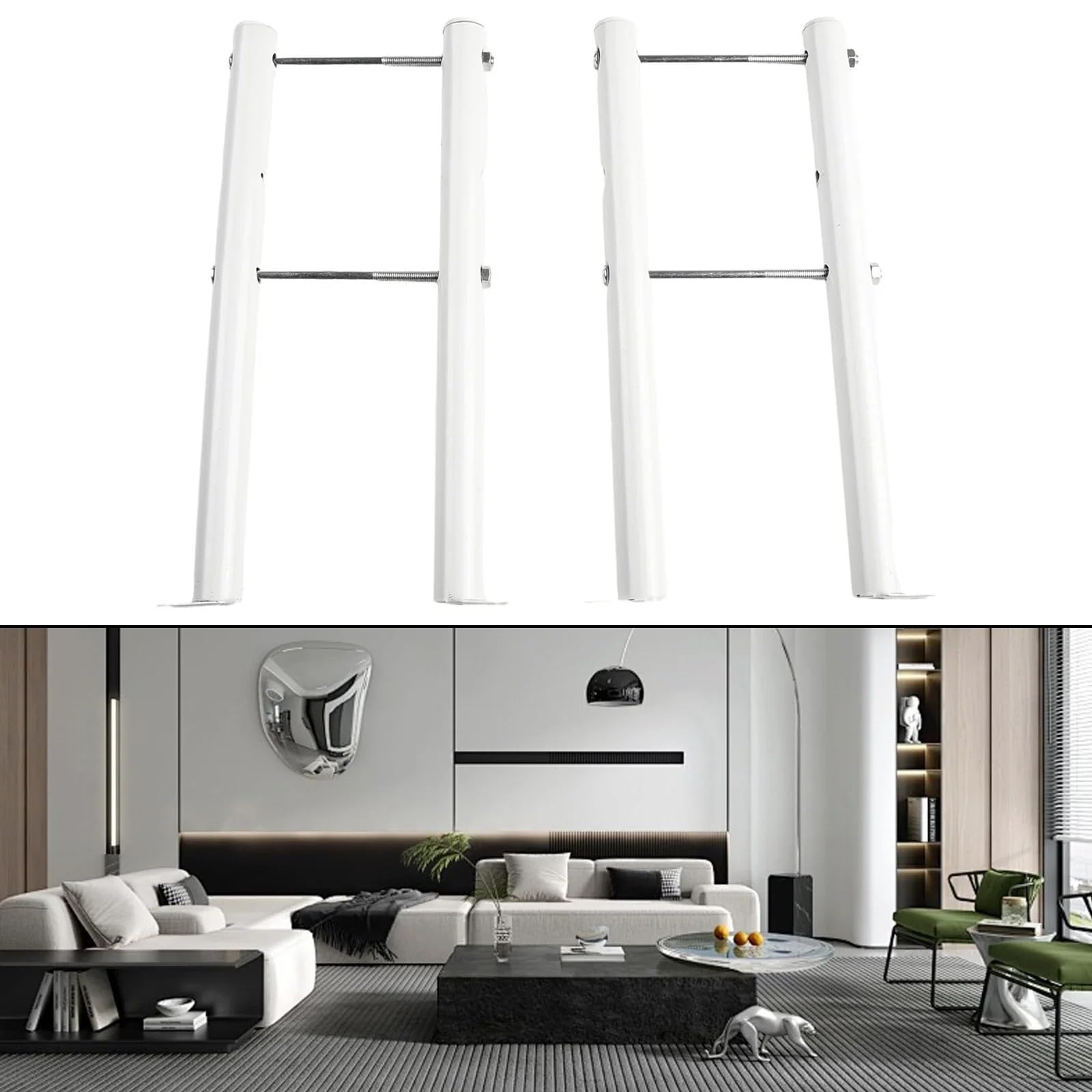 Supports De Radiateurs Au Sol Support de sol radiateur en fonte, pieds épais, support for chauffage domestique, fixe Vertical 10/15/20cm(20CM)