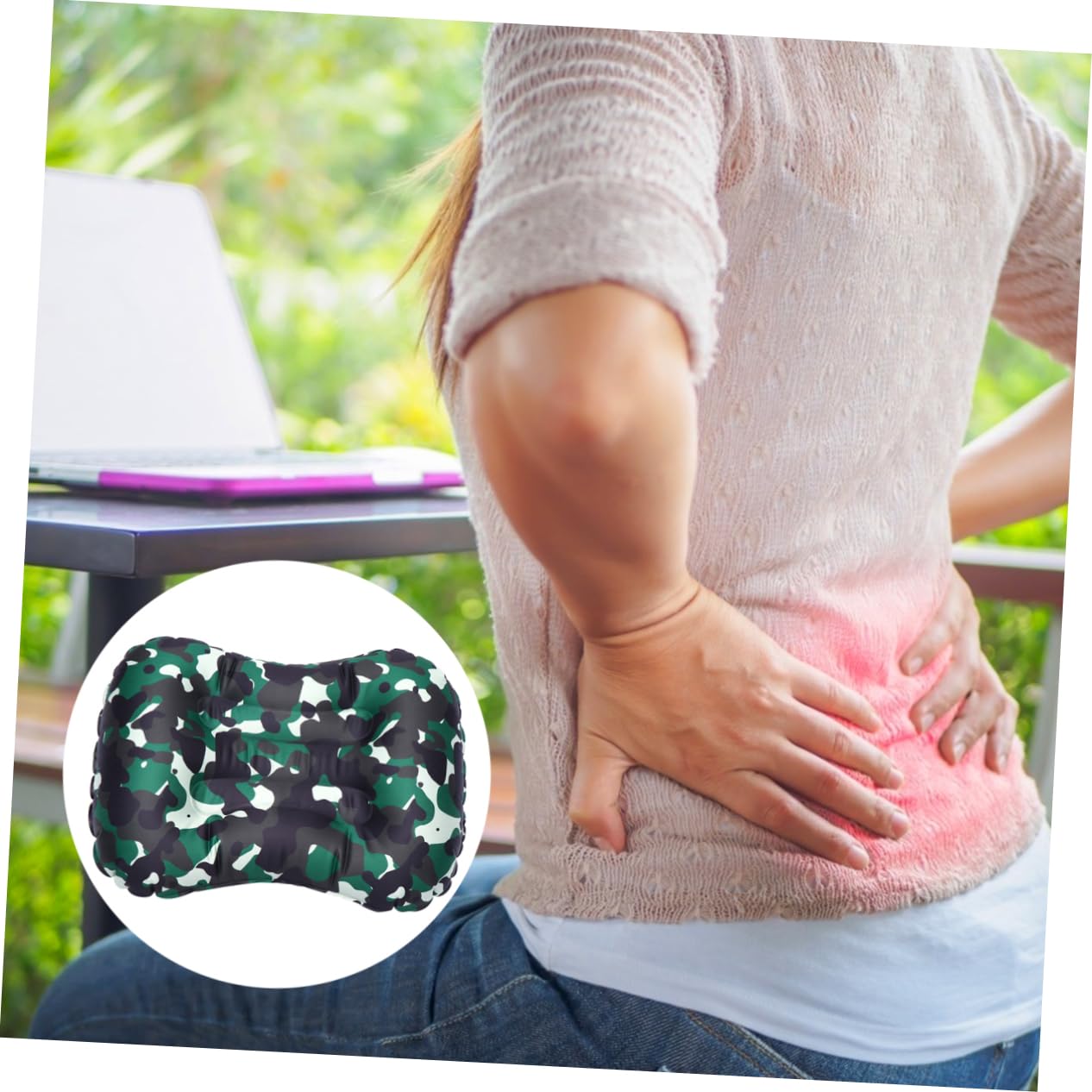 HANABASS Inflatable Pillow Multifunctional Rest Pillow Outdoor Head Neck Cushion