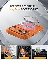 Vista 689 de Miracase Funda magnética para iPhone 14 de 6.1 pulgadas, protector de pantalla de vidrio templado integrado + protector de lente, compatible