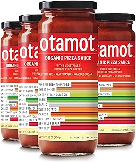 Otamot Organic Pizza Sauce - Clean Ingredients, Vegan, Gluten Free, Kosh...