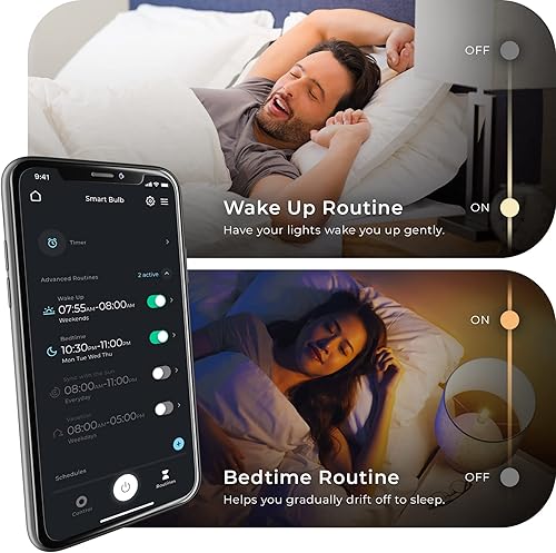 Miniatura 5 de Globe Electric 34919 Wi-Fi Smart 55W equivalente a 60W Bombilla LED de vidrio ámbar blanco sintonizable no requiere concentrador activado por voz