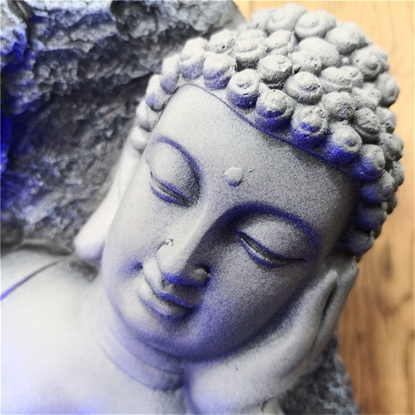 Fuente Interiores Inicio LED Agua Fuente Adornos Zen Lotus Base Durmiente Buda Hogar y Jardín Feng Shui Crafts Creative Waterscape Fuente Escritorio