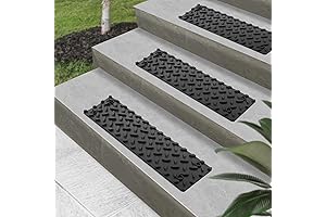 12 PCS Rubber Stair Tread for Wooden Steps, 15.5" x 4" Skid...