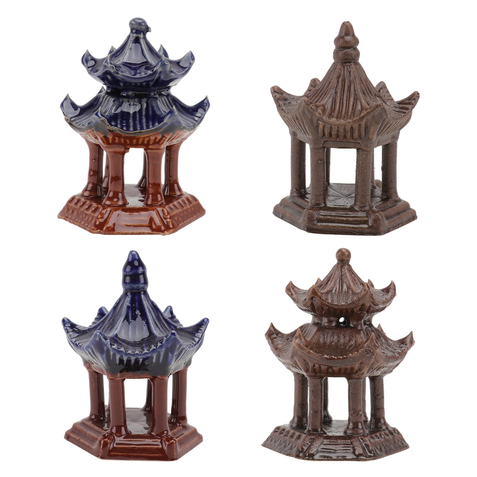 Ornements de pavillon en céramique, lot de 4 pièces créatives pour offrir aux passionnés de nature