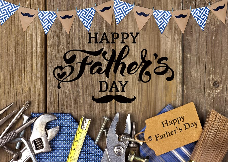LTLYH 7x5ft Father's Day Photography Backdrop, Vinyl, Multicolor, Includes Father's Day Banner Backdrop, Perfect for Parties, Weddings, and More