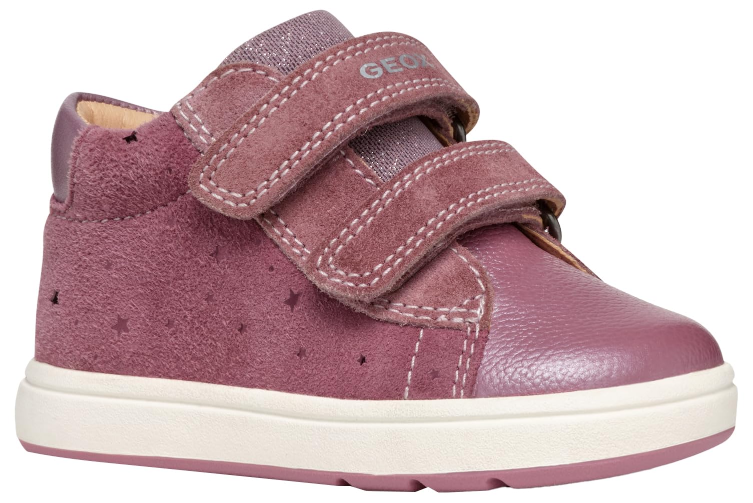 Geox Baby B BIGLIA Girl C Sneaker, 2 UK Child Pink