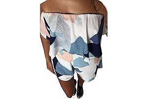 Lopezdress Off the Shoulder Striped Loose One-Piece Romper