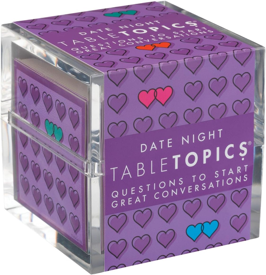 TableTopics Date Night - 135 Conversation Starters for Couples, Date Night, Getting to Know You, Couples Communication, Dating. Gifts for Couples. Purple