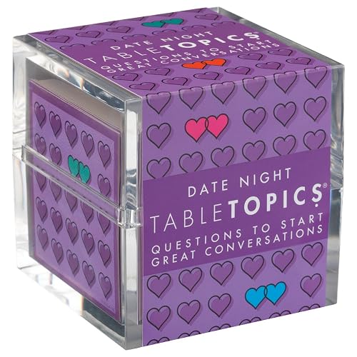 TableTopics Date Night Question Card Game – 135 Conversation Starter Cards for Romantic Evenings, Quality Time Together with No Distractions, Gift for Couples' Anniversaries