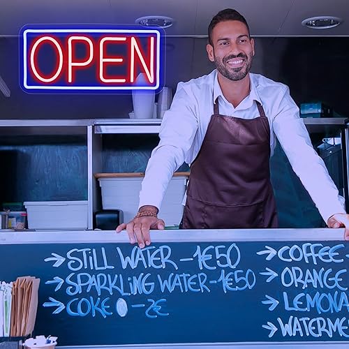 Miniatura 6 de Letrero de neón abierto con luz LED, interruptor alimentado por USB, para tienda, bar, club, tienda, restaurante, cafetería, decoración de pared,