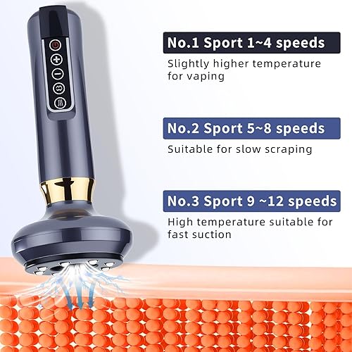 Miniatura 4 de cc&dd outdoors Masajeador avanzado de celulitis inalámbrico, recargable, 12 niveles de intensidad, masaje de cuerpo completo para una piel suave y