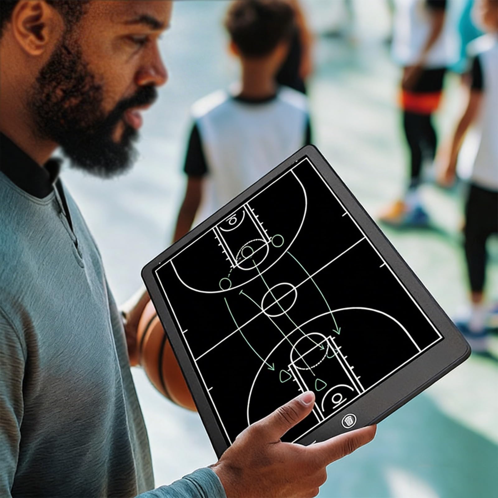 Lavagna Tattica LCD per Pallacanestro, Lavagna Tattica Elettronica per Pallacanestro per Allenamento, Insegnamento, Competizione e Comando(20 inches)