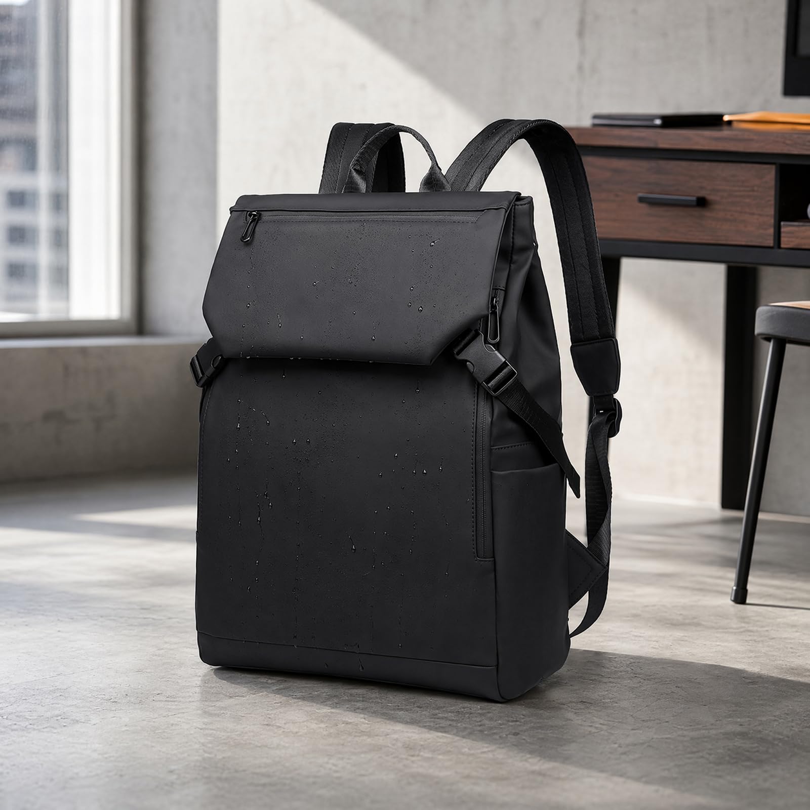 15 calowy PU skórzany plecak na laptop mężczyźni Casual Travel Daypack Torba na ramię,Galaxy Gray