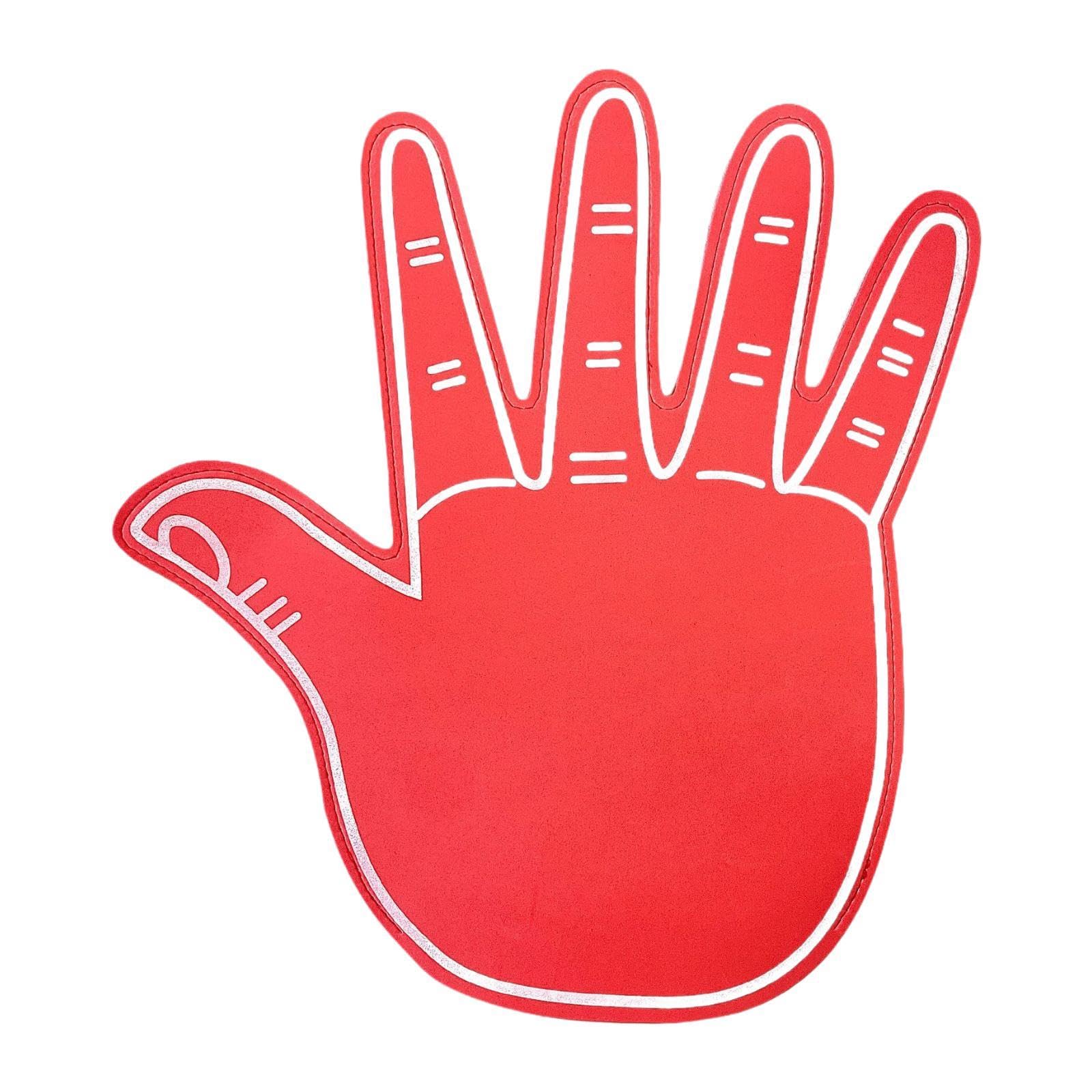 AFXGUSD Giant Finger Hands, Giant EVA Foam Finger Gloves, Versatile Foam Cheering Hands, Comfortable Party Items for Sports Fans at Sporting Events, red