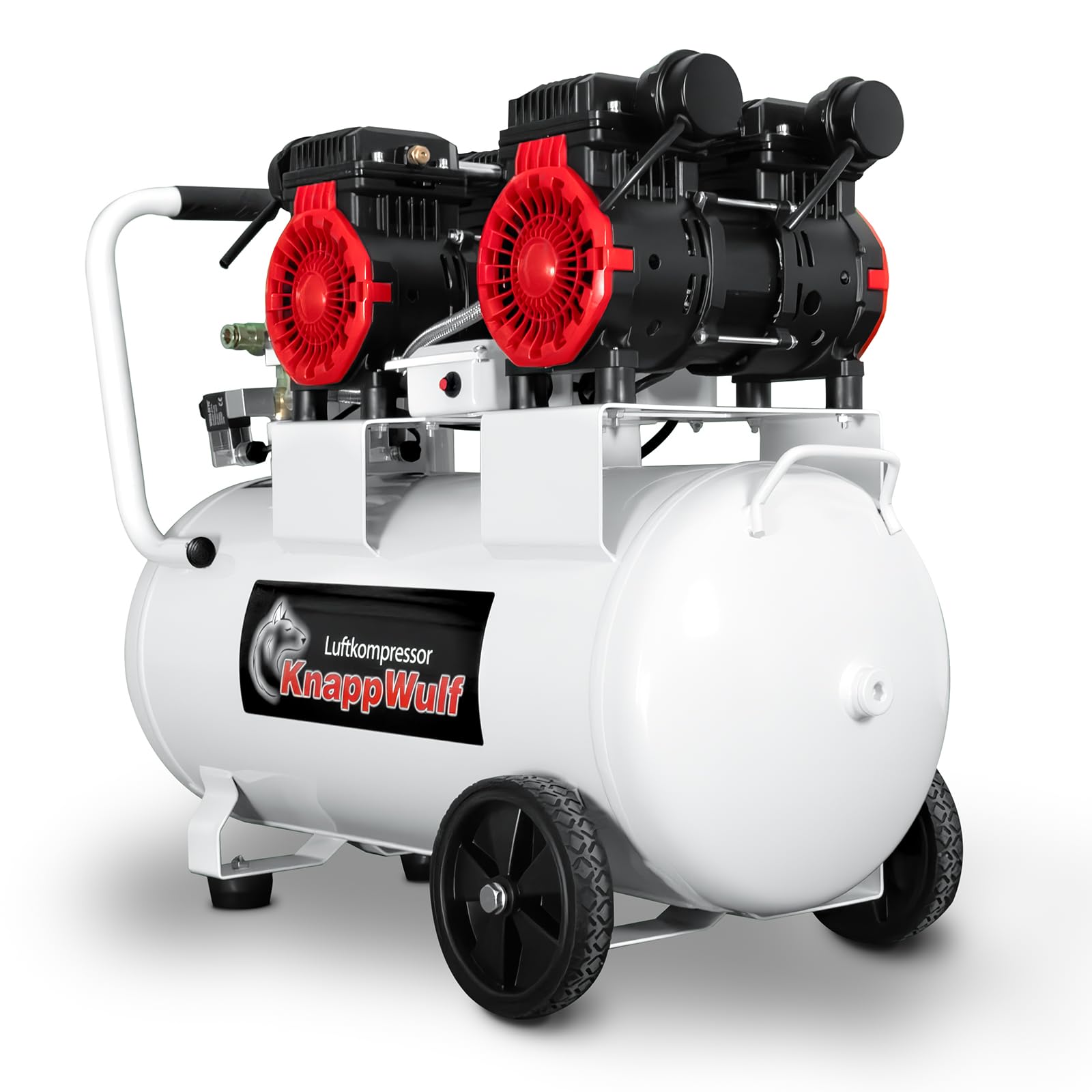 KnappWulf Compresor silencioso con caldera de 50 l, compresor de aire comprimido KW4050, 10 bar, 440 l/min