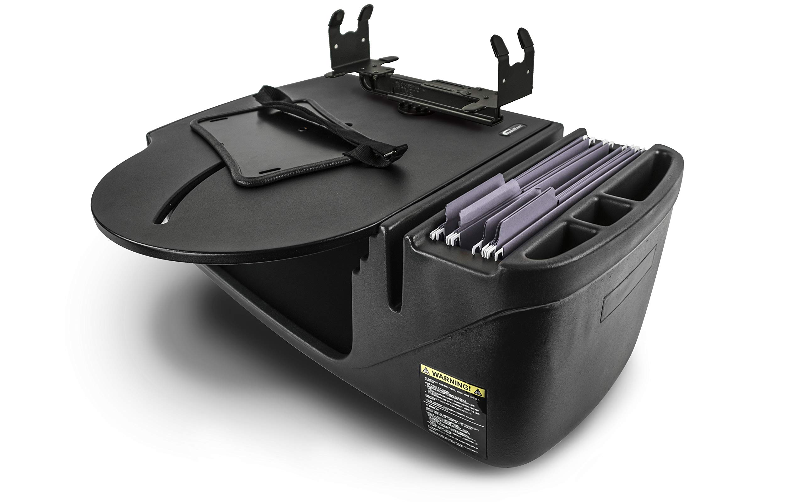 AutoExec AE-RMCD-PI-PS-BT Roadmaster Car Desk for Your Vehicle Workstation and Mobile Office, Black with 400 watt Power Inverter and Printer Stand