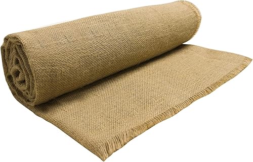 Miniatura 8 de Rollo de tela de arpillera natural tela de yute de 63 x 164 pies por el patio protector de tronco de árbol cubiertas de plantas de arbusto de rosa