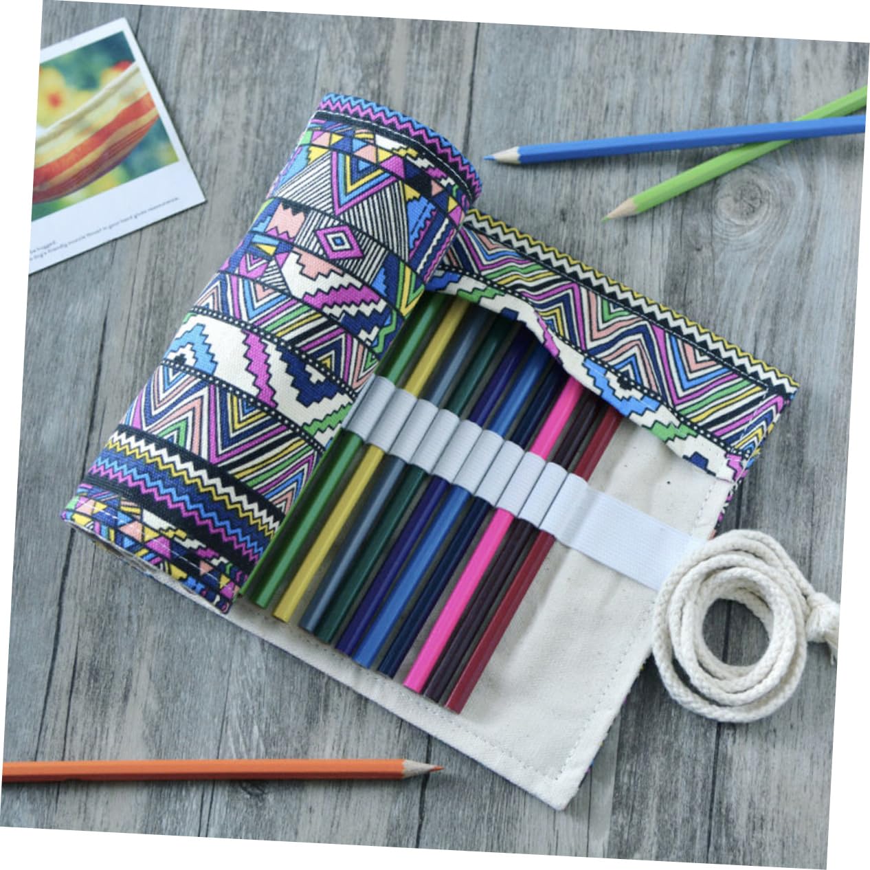 STOBOK 3piezas Estuche Enrollable De Lápices De Ranuras Organizador Portátil para Material De Arte Diseño para Estudiantes y Artistas