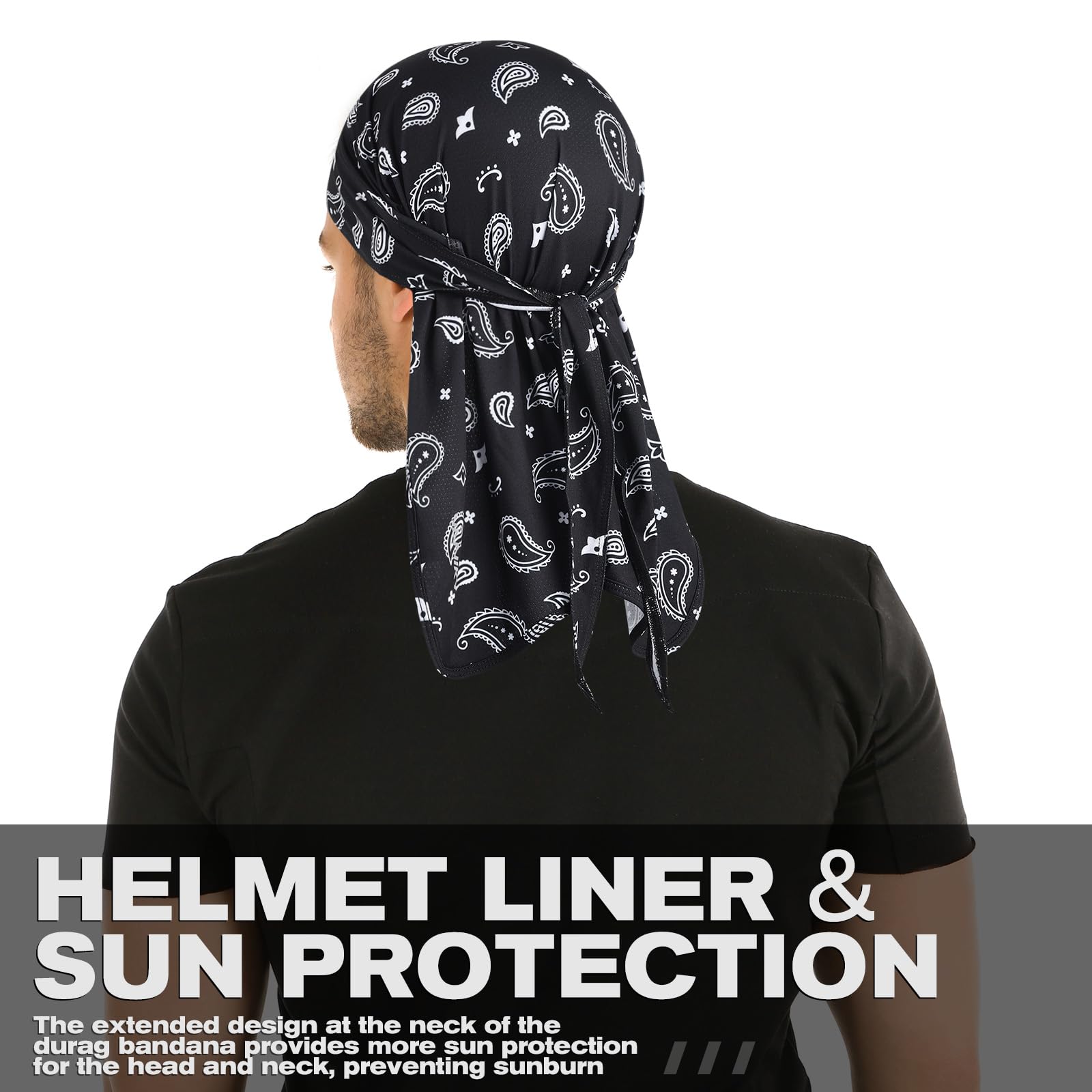 YANIKY Bandana 3 en 1 Protección Solar UV Transpirable Secado Rápido Durag Deportivo