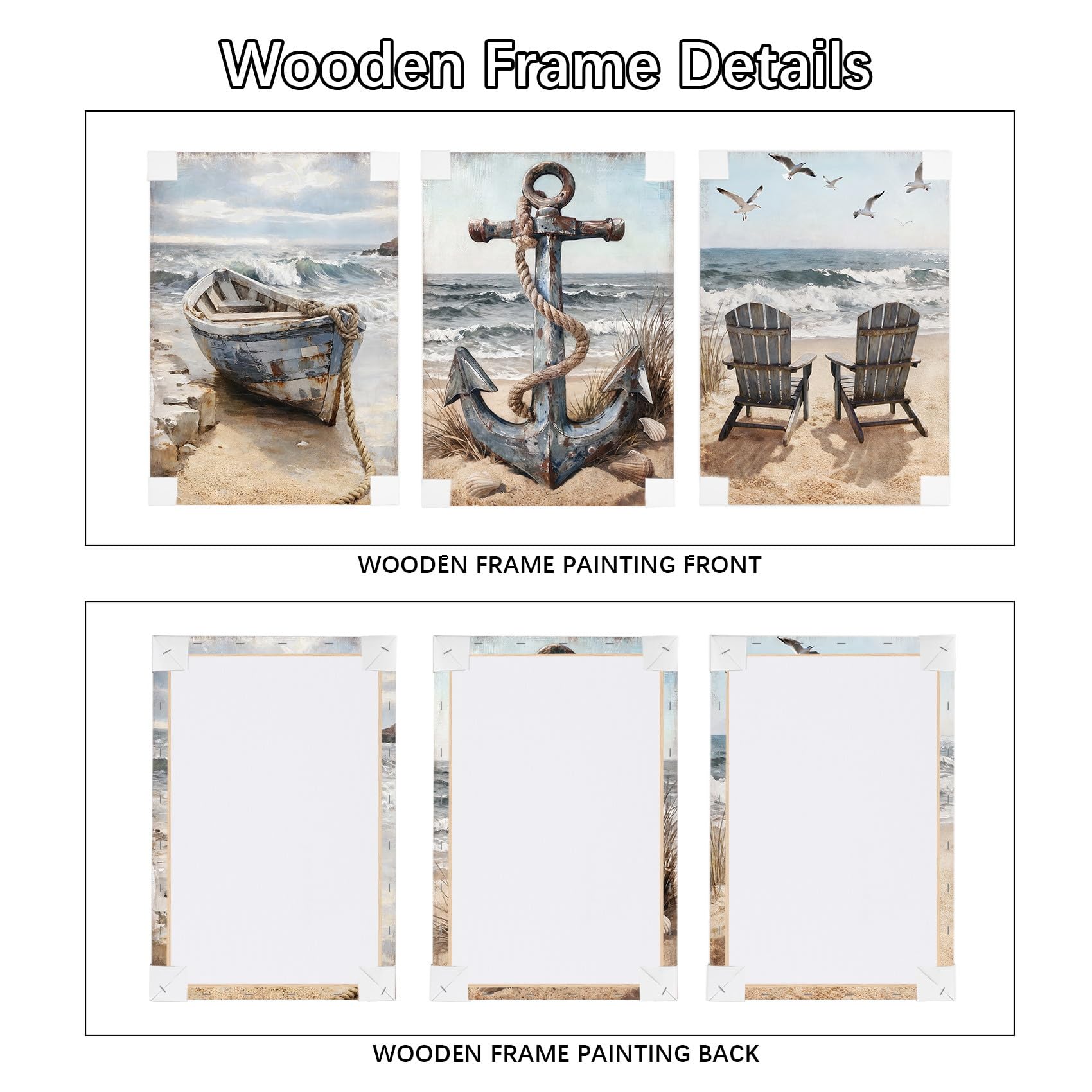 3 Pcs Wooden Framed Canvas Wall Art Set Bohemian Sage Green Canvas Prints Poster Geometric Line Beige Green Pictures for Living Room Bedroom Dinning Room Hallway Stairs Wall Decor 30x40cm x3pcs — view 43
