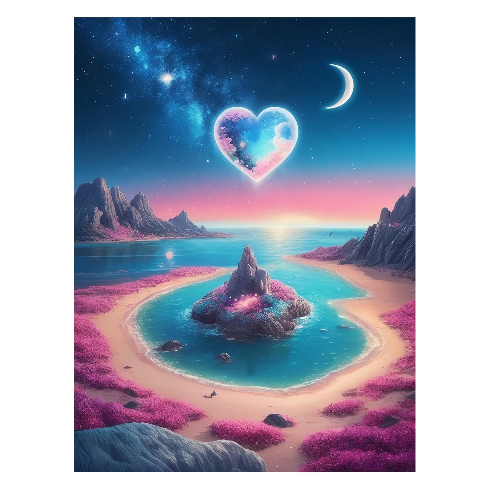 cukol cukol Dream Island 11ct Stamped Cross Stitch Kits for Adults 14x18 in